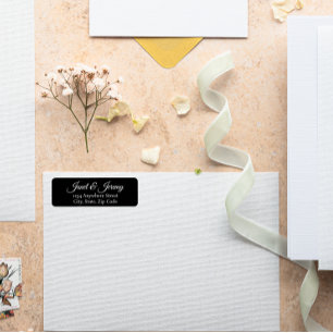 Black Stylized Name Wedding Address