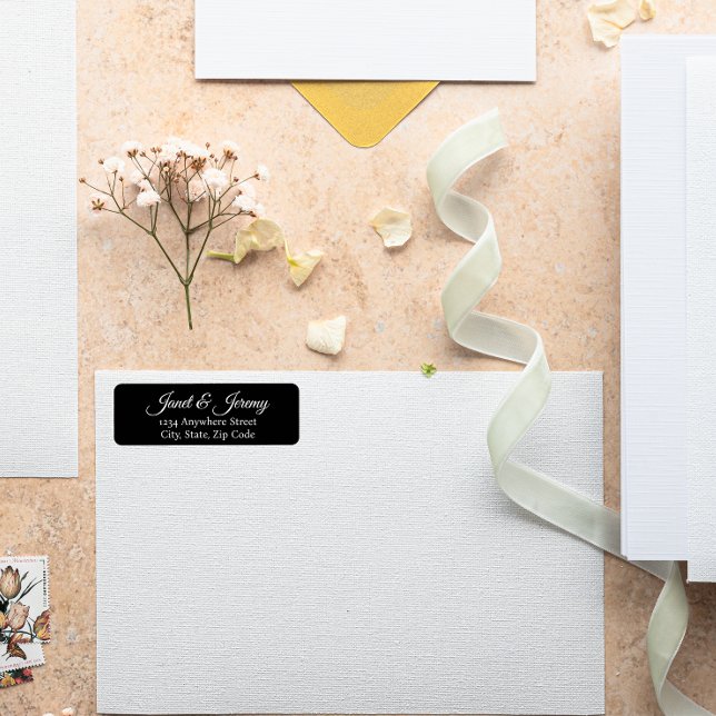 Black Stylized Name Wedding Address (In Situ Wedding)