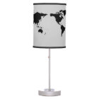 Black Stylized World Map Decor