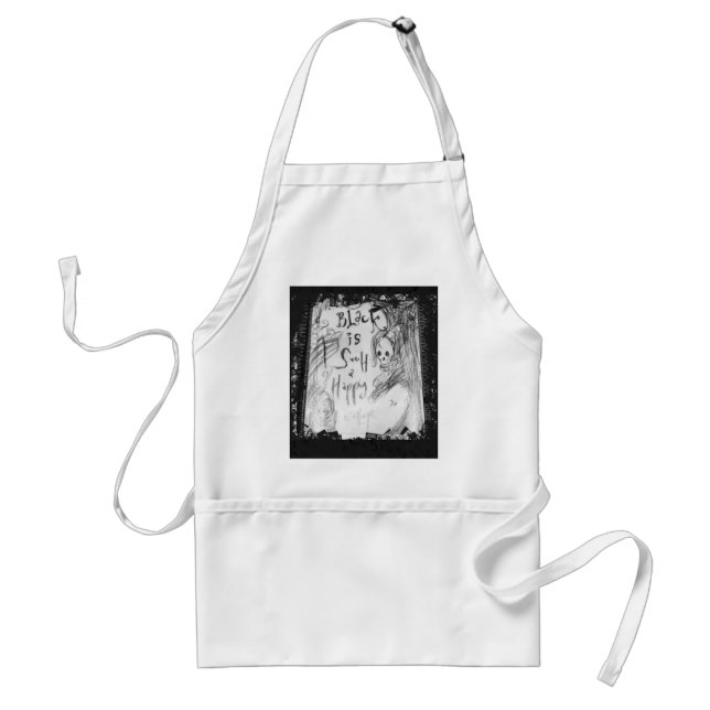 black such a happy colour standard apron (Front)