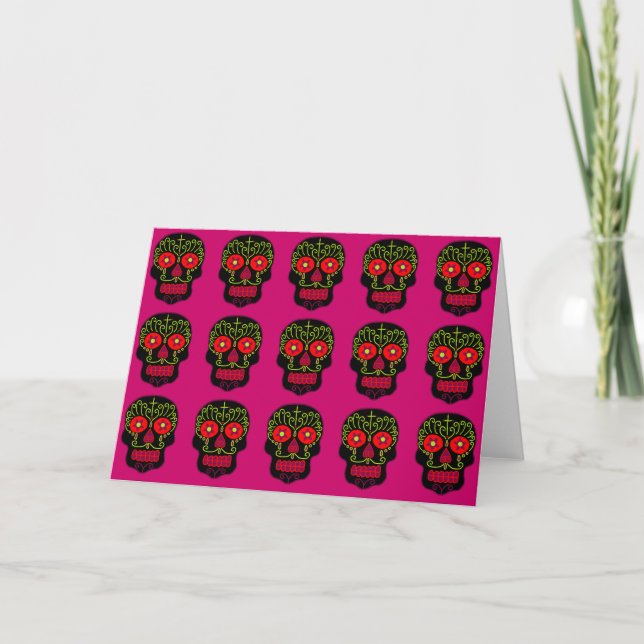 Black Sugar Skull Card (Front)