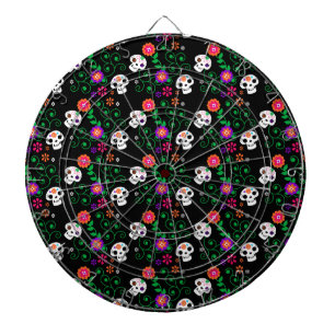 black sugar skull dartboard