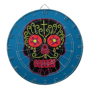 Black Sugar Skull Dartboard
