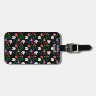 black sugar skull luggage tag