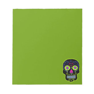Black Sugar Skull Notepad