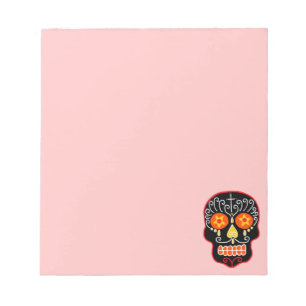 Black Sugar Skull Notepad