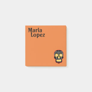 Black Sugar Skull Post-it Notes