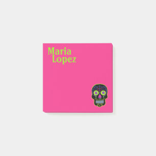 Black Sugar Skull Post-it Notes