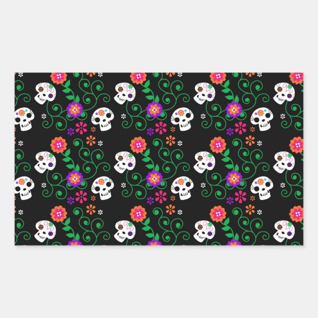 black sugar skull sticker (Front)