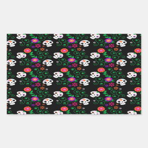 black sugar skull sticker