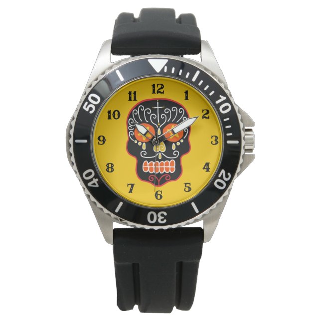 Black Sugar Skull Watch (Front)