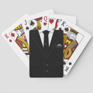 Black Suit Playing Cards - Your Name