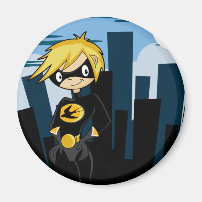 Black Suit Superhero Magnet (Front)