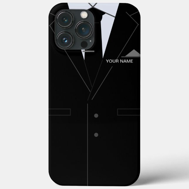 Black Suit Your Name Business Gift Case-Mate iPhone Case (Back)