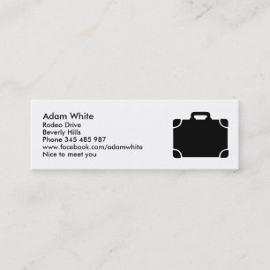 Black Suitcase icon Mini Business Card