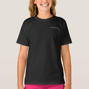 Black Summer Personalized Name Custom Women Girly T-Shirt
