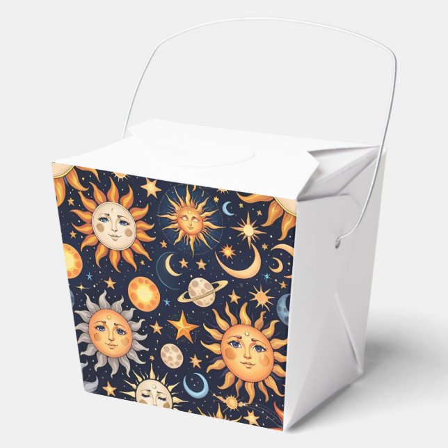 Black Sun and Moon Favor Box (Front)