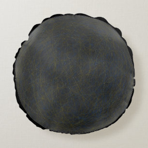Black Sun Round Pillow