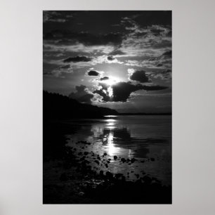 Black Sunset Art Print