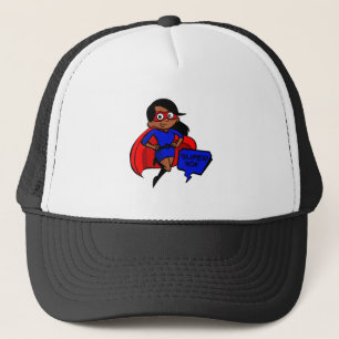 black super mom trucker hat