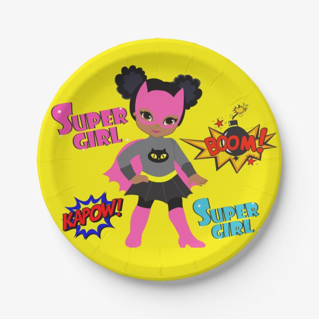 Black Superhero Plates (Front)