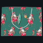 Black Surfin' Santa Tropical Holiday Gift Bag<br><div class="desc">The latest addition to the Tropical Christmas Collection</div>