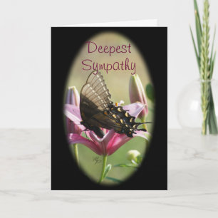 Black Swallowtail Sympathy Card-customize Card
