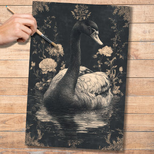 Black Swan 1 Decoupage Paper