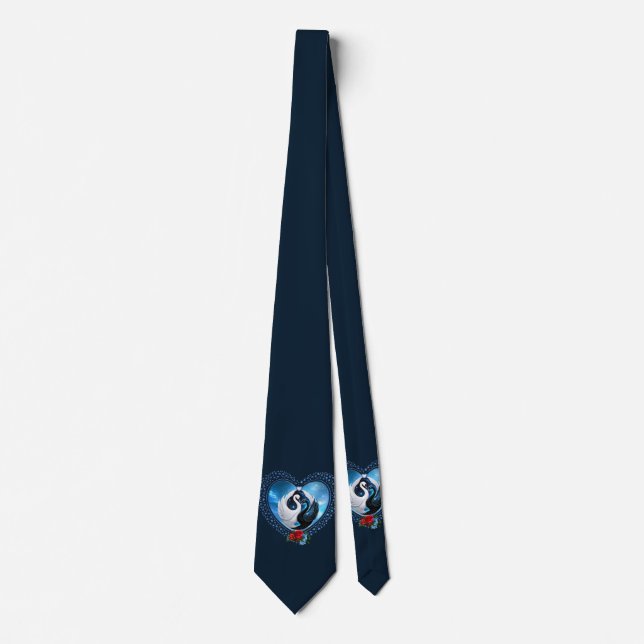Black swan and a white swan tie (Front)