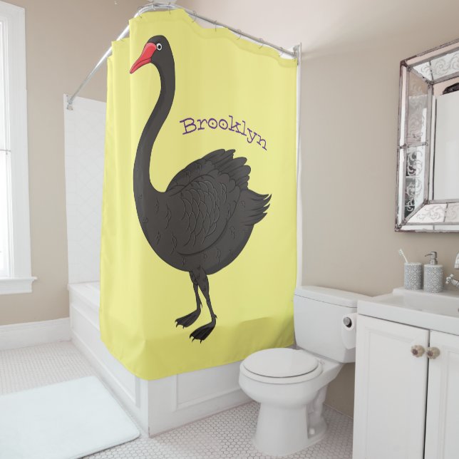 Black swan cartoon illustration (In Situ)