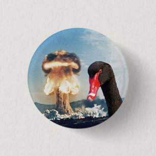 Black Swan Disaster 1 Inch Round Button
