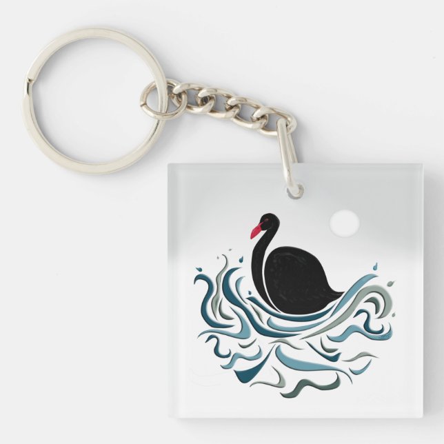 Black Swan Keychain (Front)
