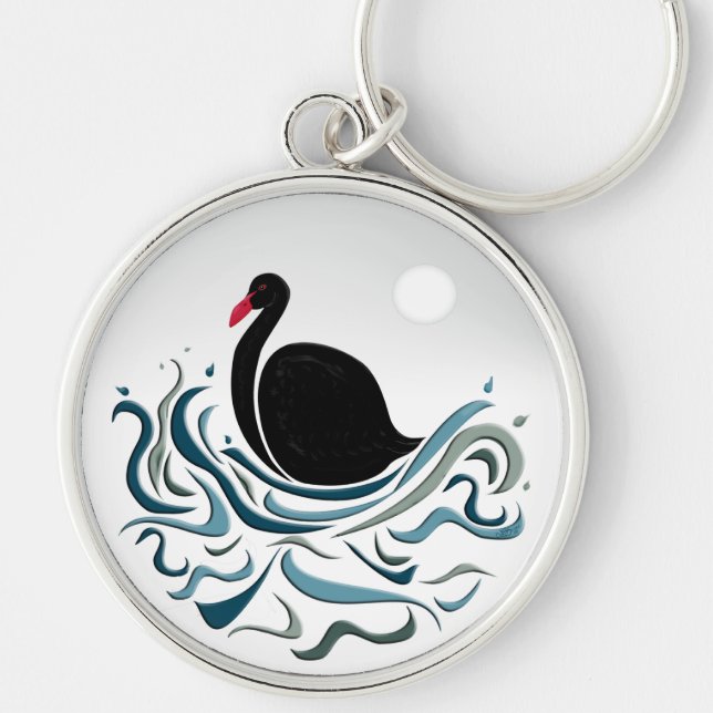 Black Swan Keychain (Front)