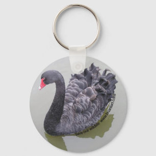 black swan keychain