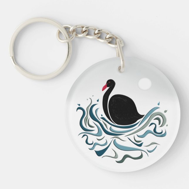 Black Swan Keychain (Front)