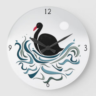 Black Swan Large Clock
