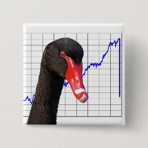 Black Swan Market Crash 2 Inch Square Button