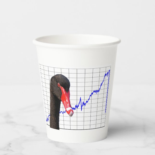 Black Swan Market Crash Paper Cups (Front)