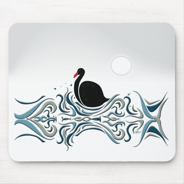Black Swan Mouse Pad (Front)