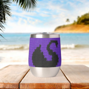 Black Swan Profile Purple Artisan Crochet Print