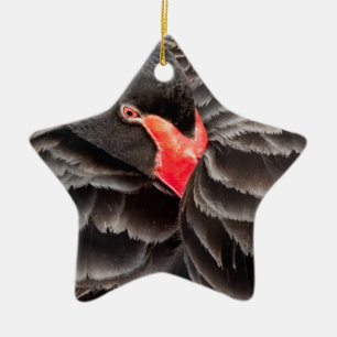 Black swan resting ceramic ornament