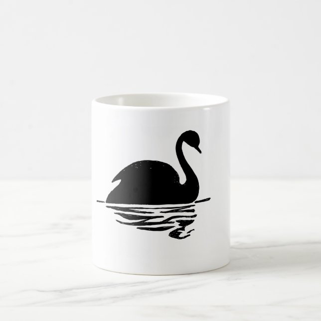 Black Swan Silhouette Coffee Mug (Center)
