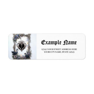 Black Swan Wedding Frame – Gothic Romance Love