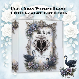 Black Swan Wedding Frame – Gothic Romance Love  Binder