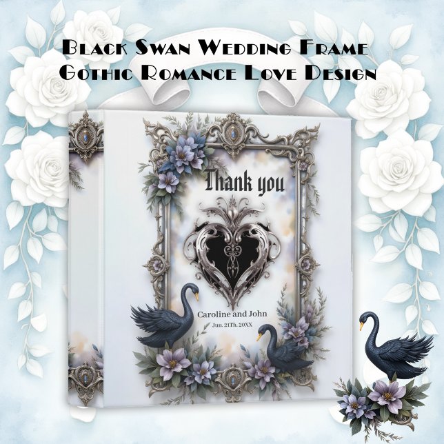 Black Swan Wedding Frame – Gothic Romance Love  Binder (Creator Uploaded)