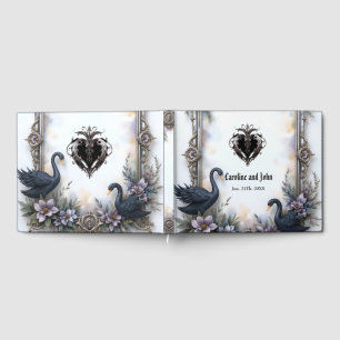 Black Swan Wedding Frame – Gothic Romance Love  Guest Book