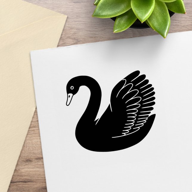 Black Swan Wings up Rubber Stamp (Creator Uploaded)