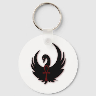 Black Swan with Ankh Keychain
