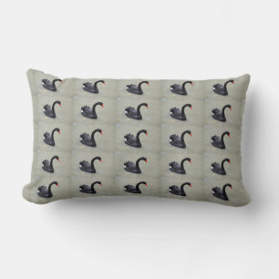 Black swans lumbar pillow