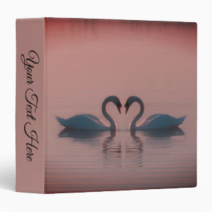 Black Swans Must Be Love Pink Sky Binder
